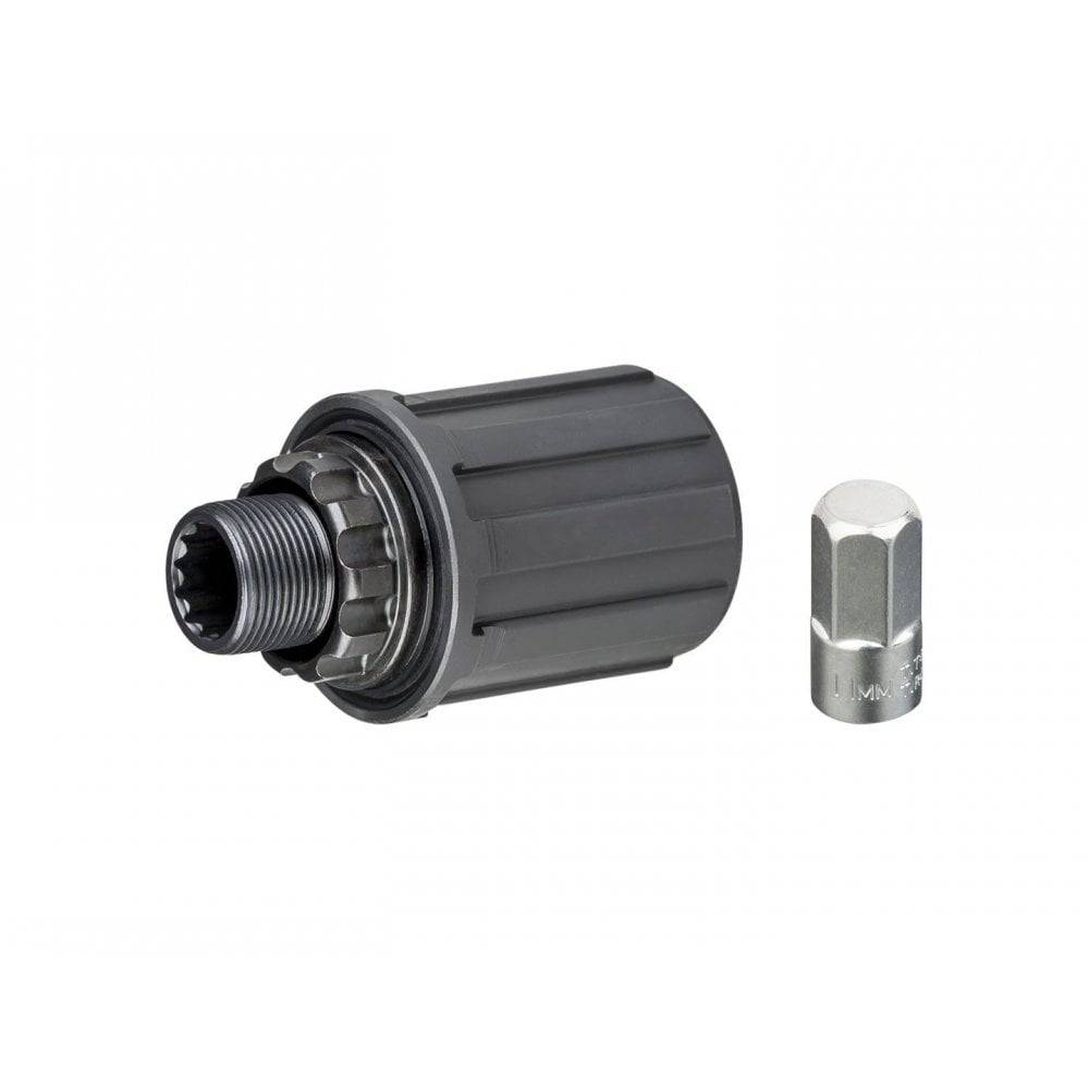 Bontrager SSR/Superstock/Select 8-10 speed freehub body in black, compatible with 130/135mm OLD, for bicycle wheel components.
