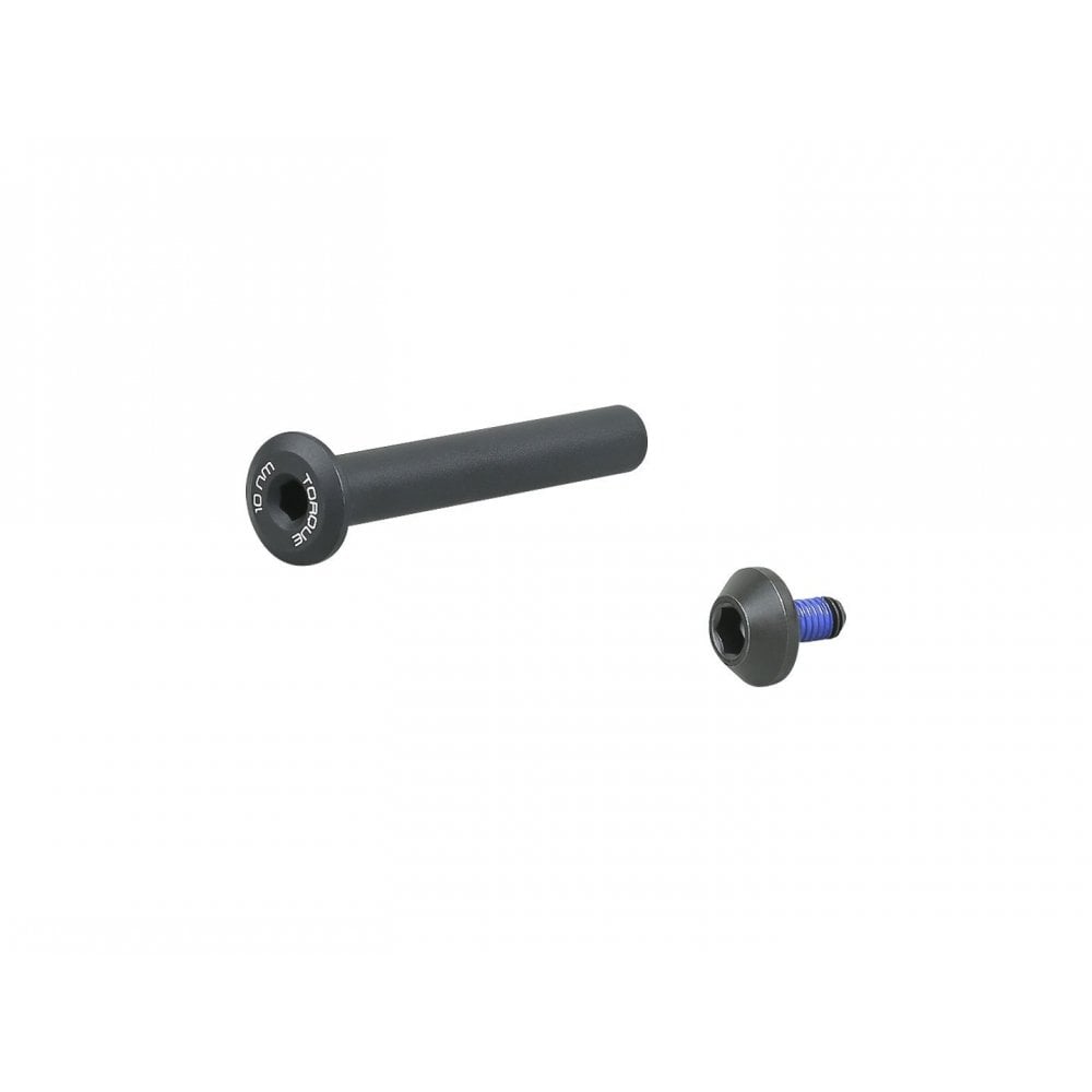 Trek rear shock pin-to-trunnion hardware with 18.5mm head for 2020 Fuel EX 29 mountain bike components, close-up view.