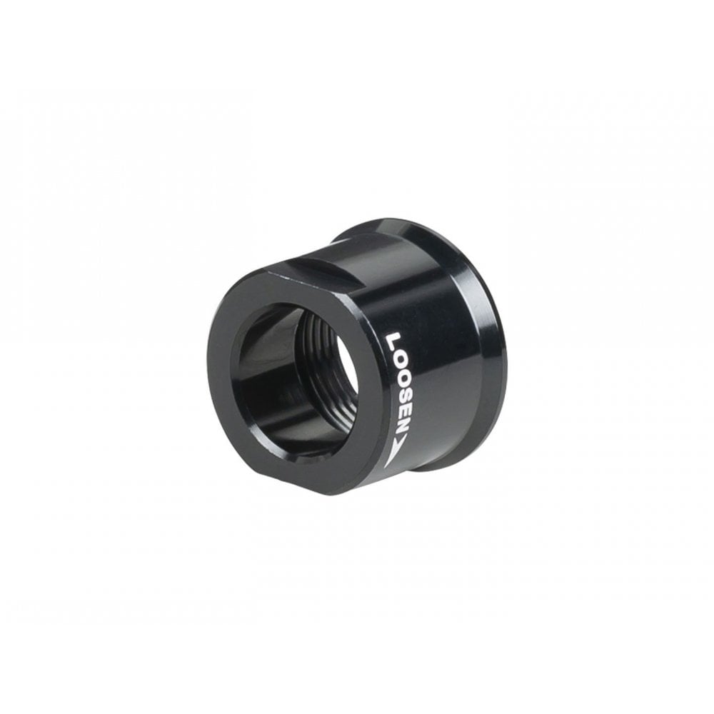 Bontrager Comp 12mm drive side axle end cap in black for 142mm XDR freehub, bicycle component for wheel hub compatibility.