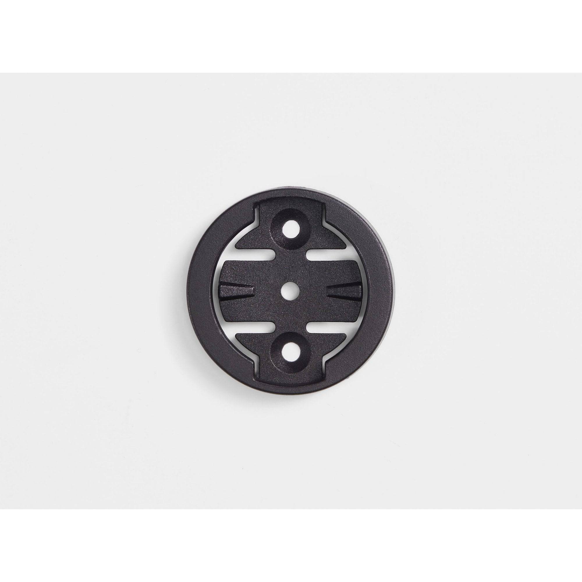 Bontrager Pro Blendr Garmin Adapter Puck in black, designed for Blendr stem mounts, accessory for bike computer integration.