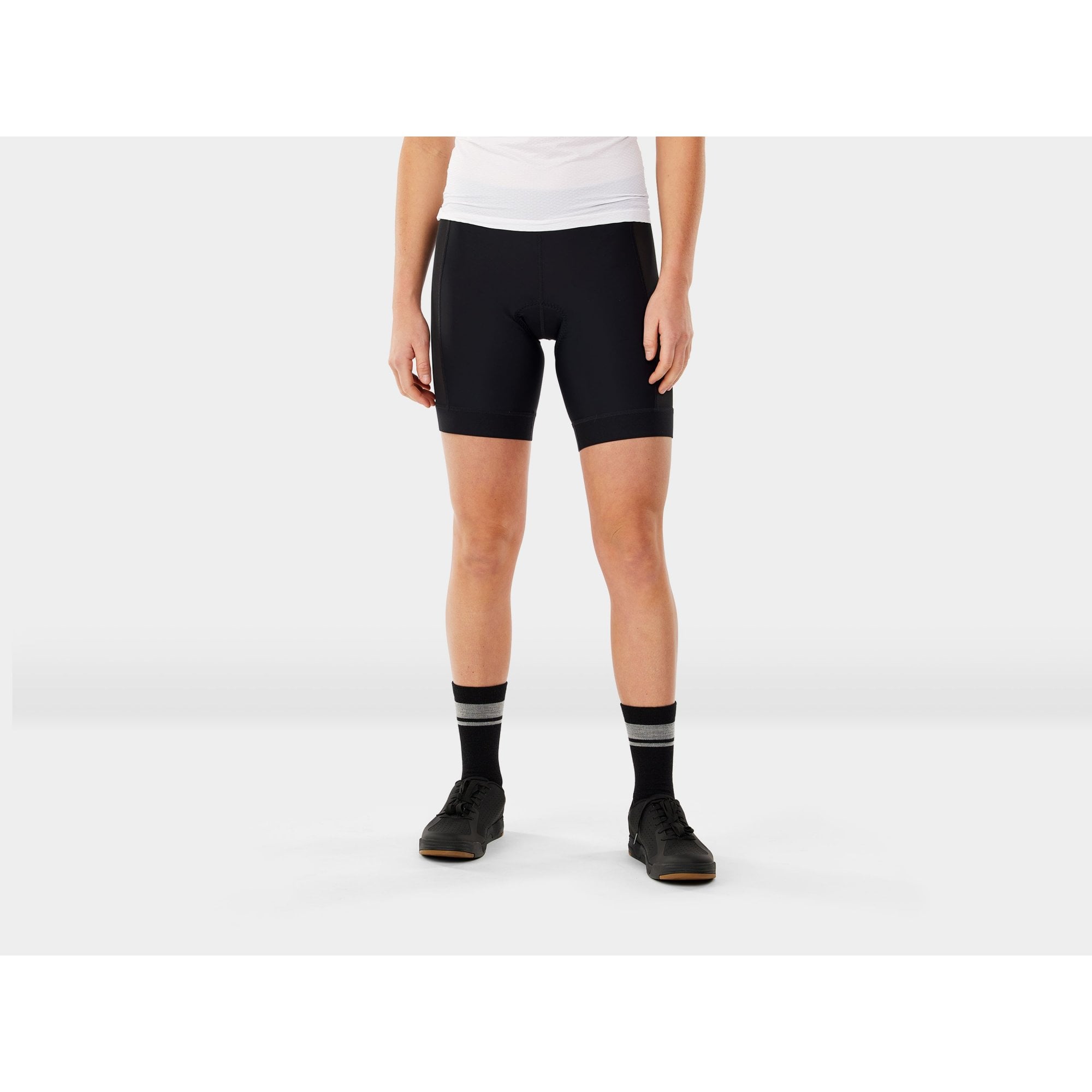 Santini Lidl-Trek replica race bib shorts for cycling, unisex, 2024 lightweight cycling apparel with chamois padding.