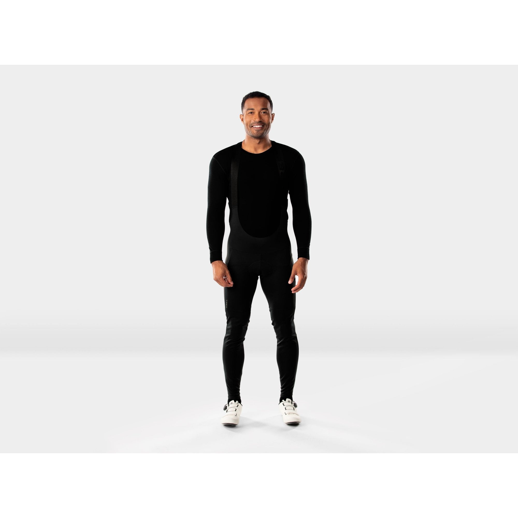 Trek Circuit softshell cycling bib tights with windproof, water-resistant, and thermal features for cold weather riding.