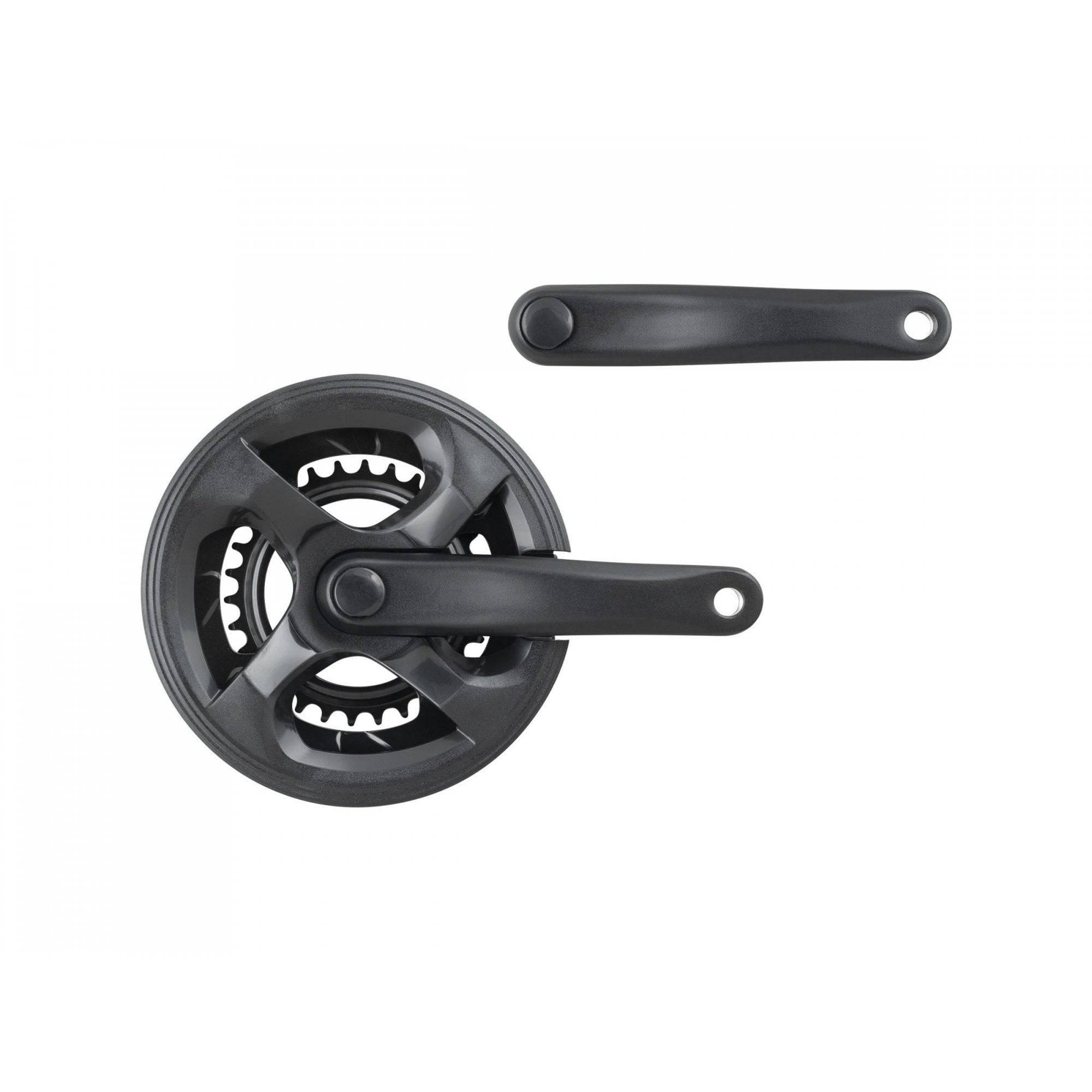 Trek Diamant Wheel Top DCRX1 MTB double crankset with 170mm arms and 30x46t chainrings, black bicycle component for mountain bikes.