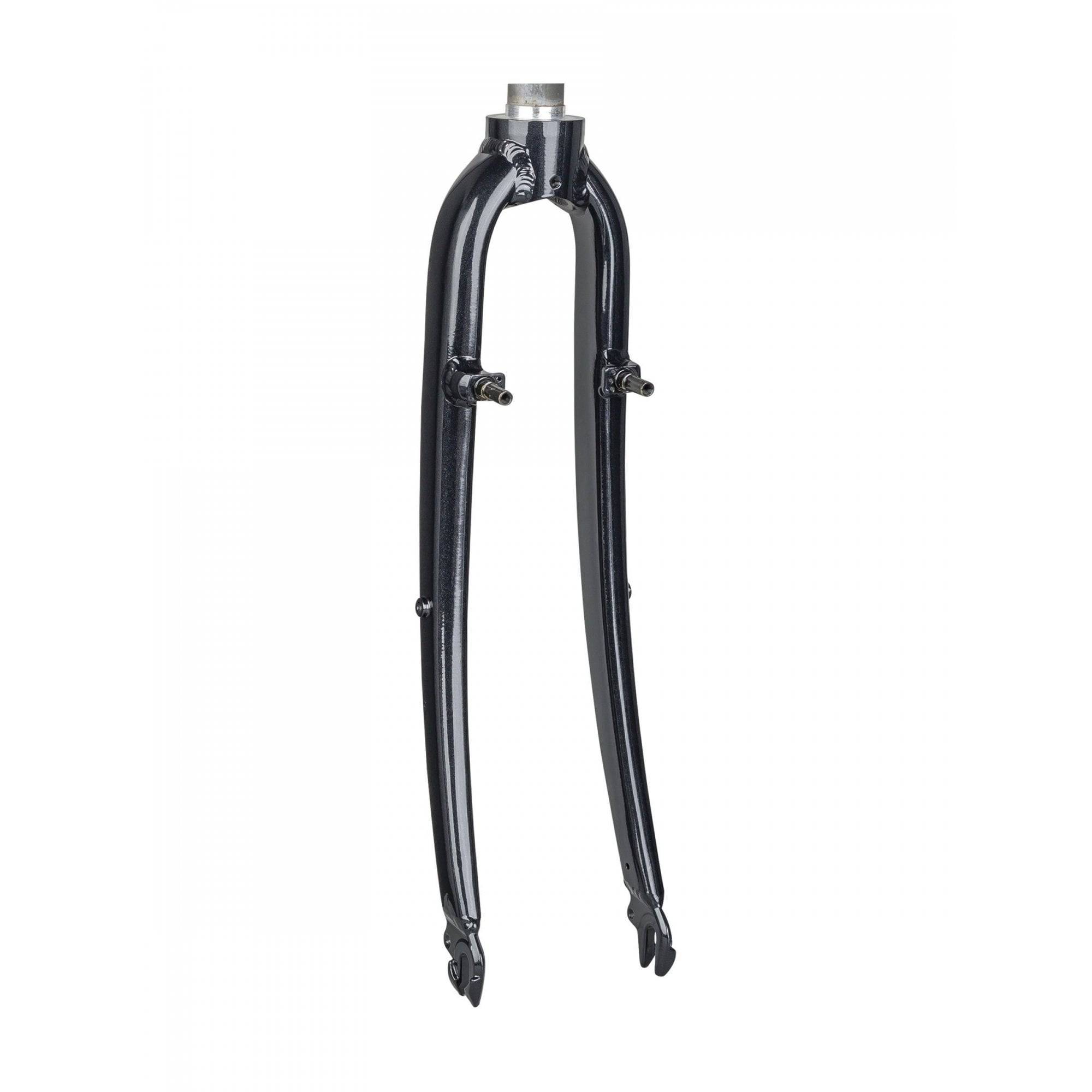 Trek 2017 Verve rigid 700C bike fork with threaded steerer and V-brake mounts, component for bicycle upgrade or repair.