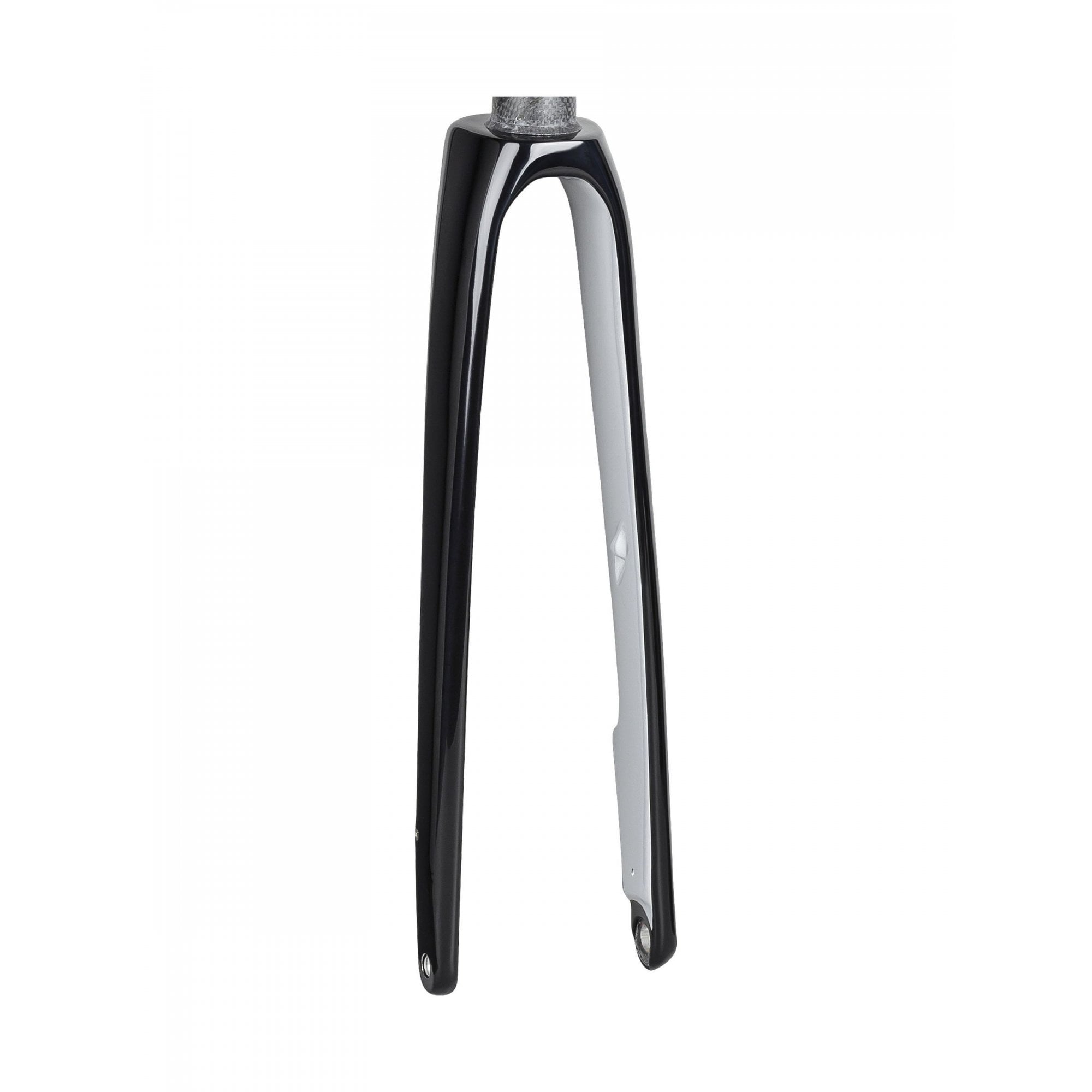 Trek Domane SLR 7 700C road bike forks, lightweight carbon components for precise steering and control.