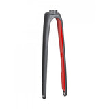 Trek Domane SLR 9 700C road bike forks in matte Dnister and Viper Red, lightweight bike components for performance cycling.