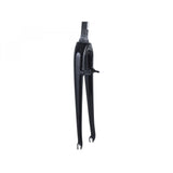 Trek Boone & Crockett 700c rigid black fork with 312mm length and 45mm offset, designed for bike components.