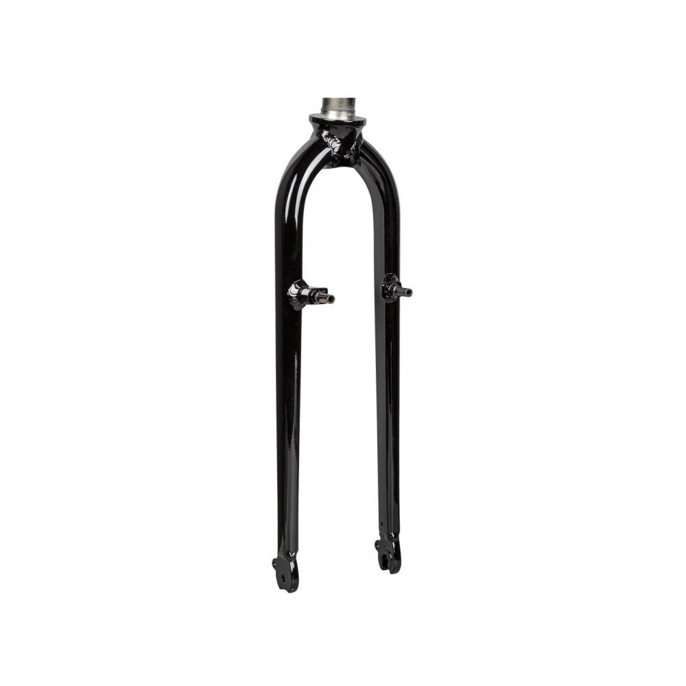 Trek Wahoo 26-inch kids' mountain bike fork with 165mm rigid steering in black finish, made for lightweight MTB components.