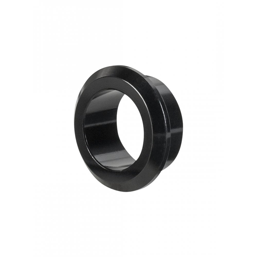 Trek Fuel EX 29 rocker pivot hat washer, 2.5mm x 12mm black replacement bike component, close-up of the black plastic part