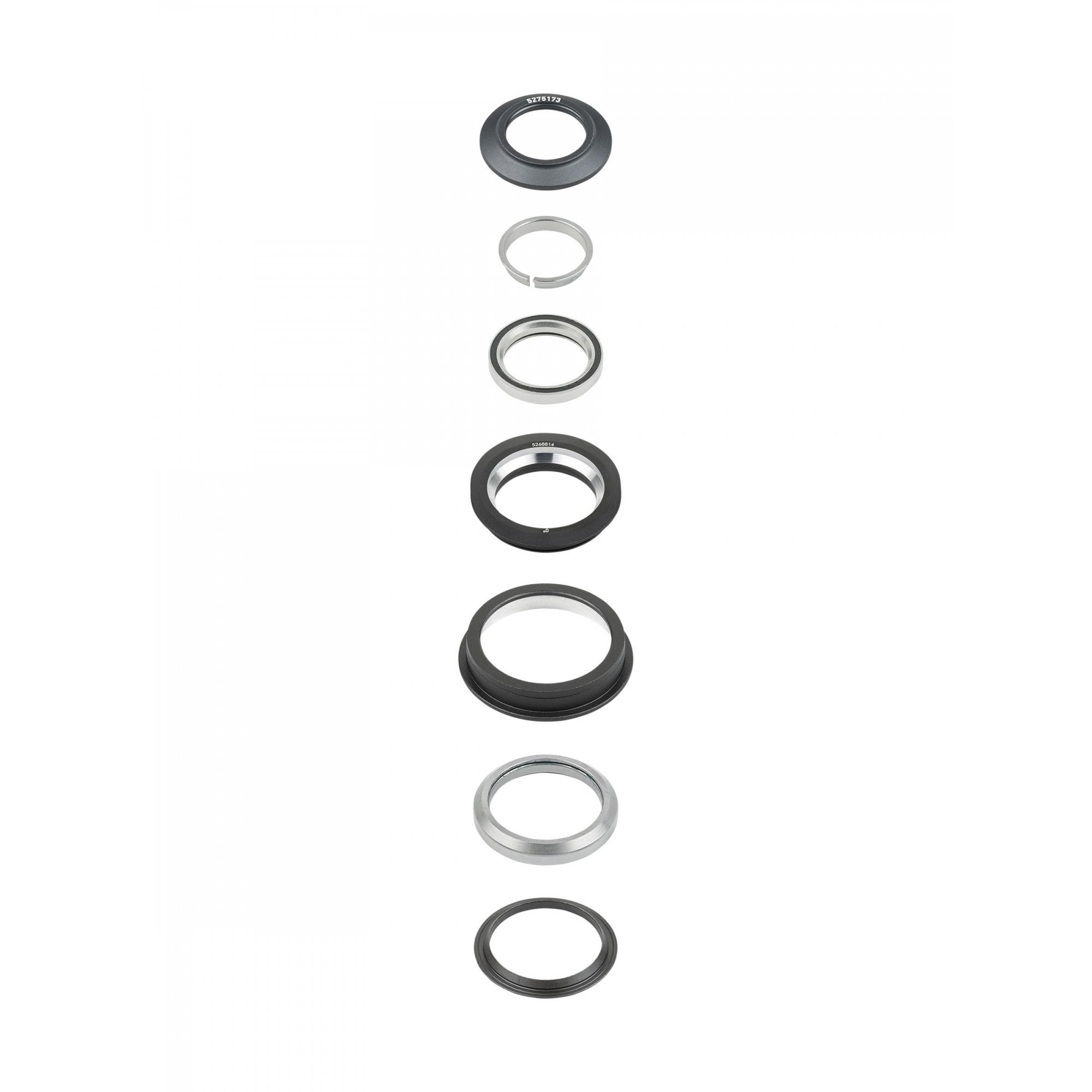 Trek fixed angle complete headset in black for 28.6mm and 38.1mm sizes, compatible with 2023 Fuel EX mountain bikes.