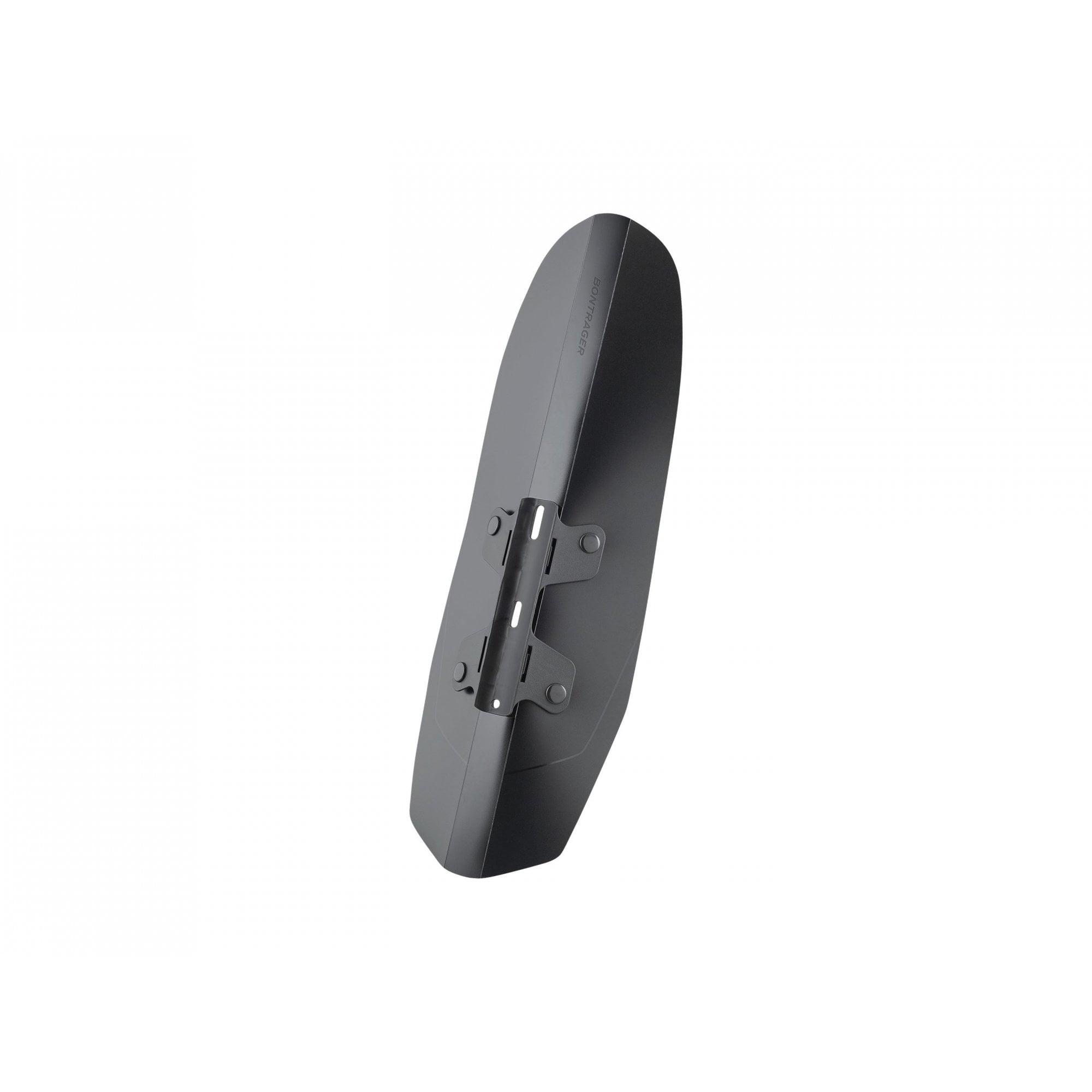 Black Trek Farley bolt-on front fender for downtube bikes, universal fit, durable bike component for mud and water protection.