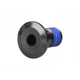 Trek M10x1 18.5mm black head suspension bolt for bike components, showing the threaded metal bolt with black finish.