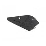Trek 2024 Marlin+ motor access cover in black with installation bolts, bike component for motor access and protection.