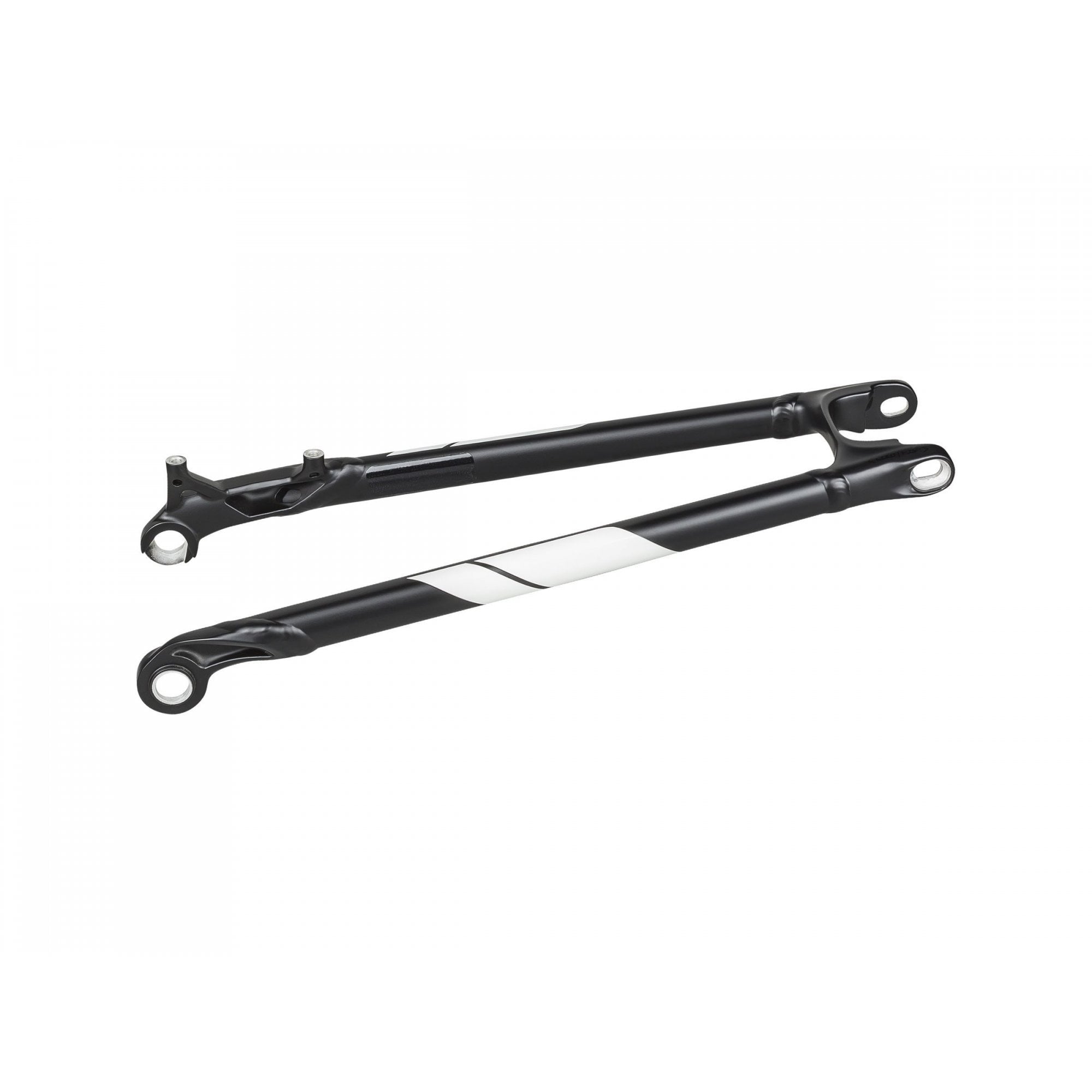 Trek Top Fuel 29 aluminum seatstay replacement frame in black and white for 29-inch wheels with 148x12 boost spacing.