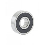 Silver Bontrager 6000 LLH replacement hub bearing for Bontrager bike hubs, showing the bearing's detailed design and metallic finish.