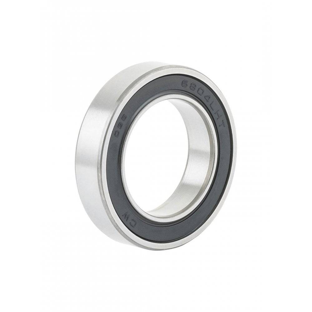 Silver Bontrager 6804 LLH replacement bike hub bearing, corrosion-resistant bicycle component for smooth riding.