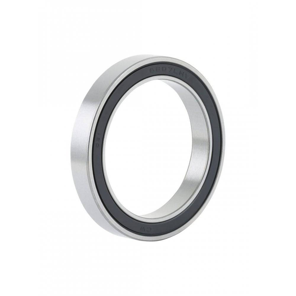 Bontrager 6807 LLH replacement hub bearing in silver for smooth wheel performance, shown in close-up view of the component.