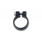 Bontrager 32.5 mm black bike seatpost clamp, secure and easy to install, for reliable seatpost attachment on bicycles.