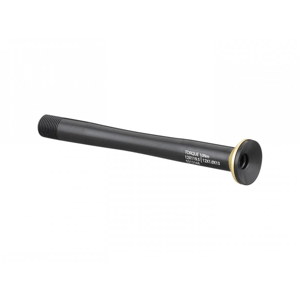 Bontrager Switch Lever Pro front thru axle in black, 12x119.5mm, for bike front wheel component.
