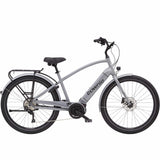Electra Townie Path Go! 10D EQ hybrid e-bike with Bosch motor, step-over frame, and 27.5-inch tires, ready for urban riding.