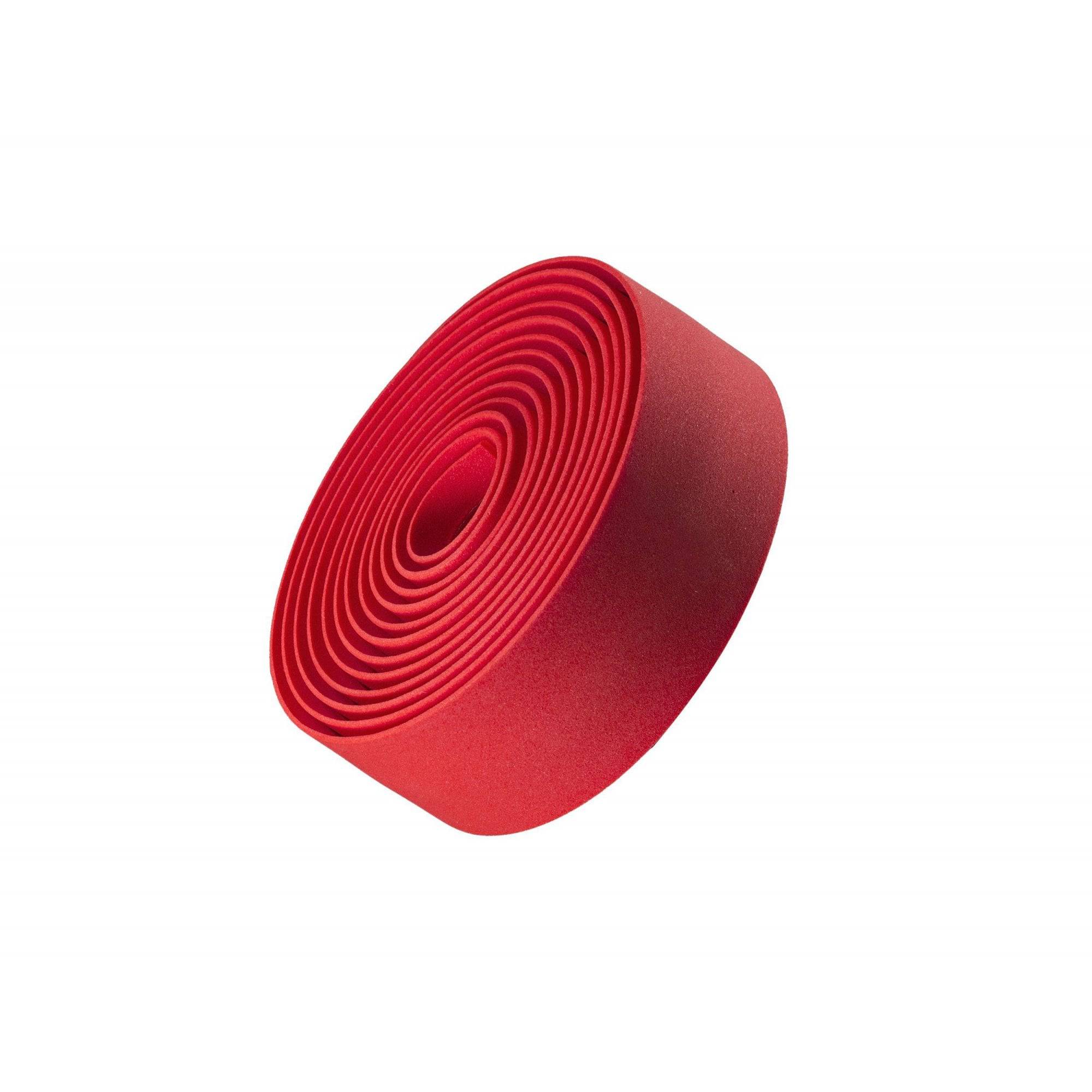 Bontrager Gel Cork Handlebar Tape with gel cushioning and reflective bar end plugs on a bicycle handlebar.