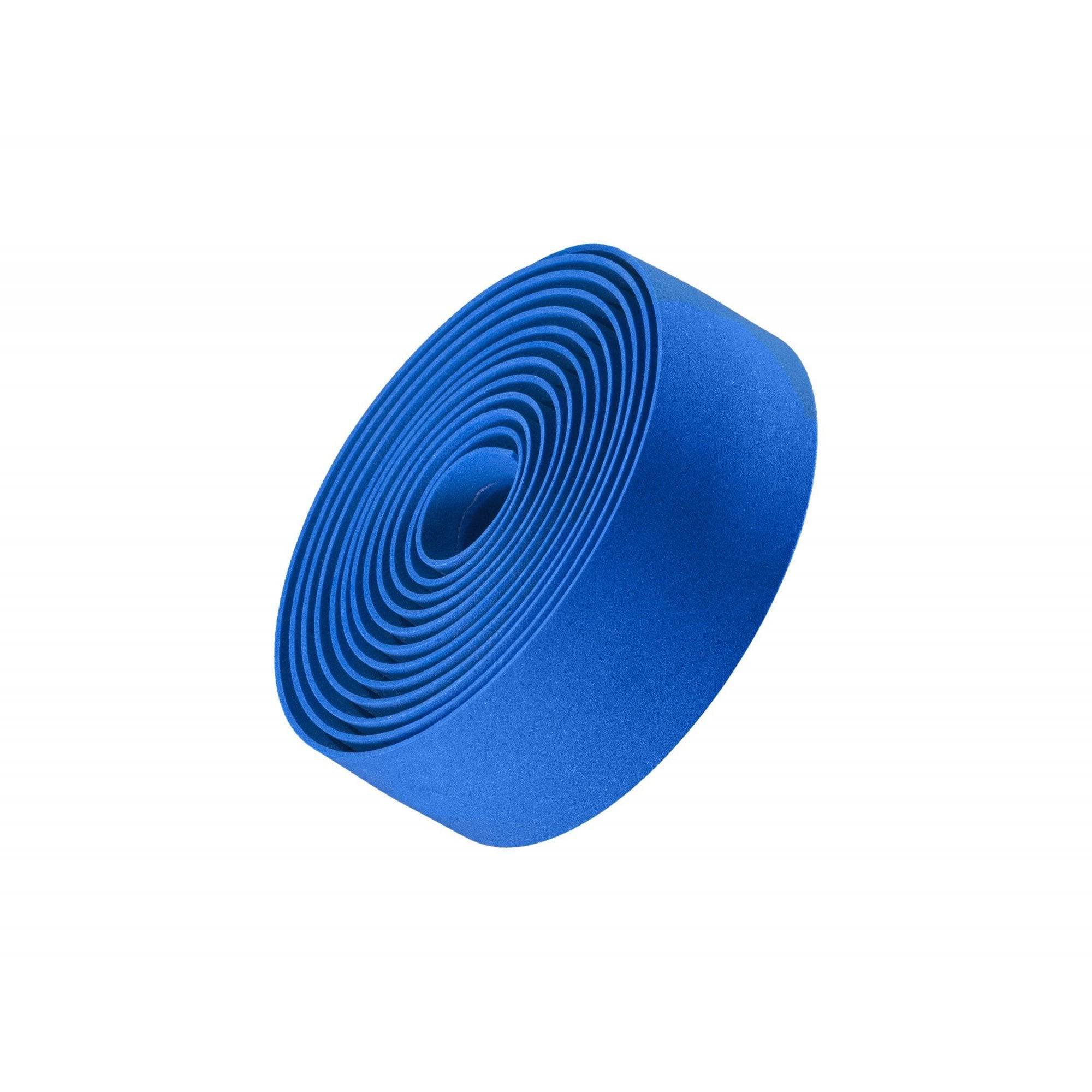 Bontrager Gel Cork Handlebar Tape with gel cushioning and reflective bar end plugs on a bicycle handlebar.