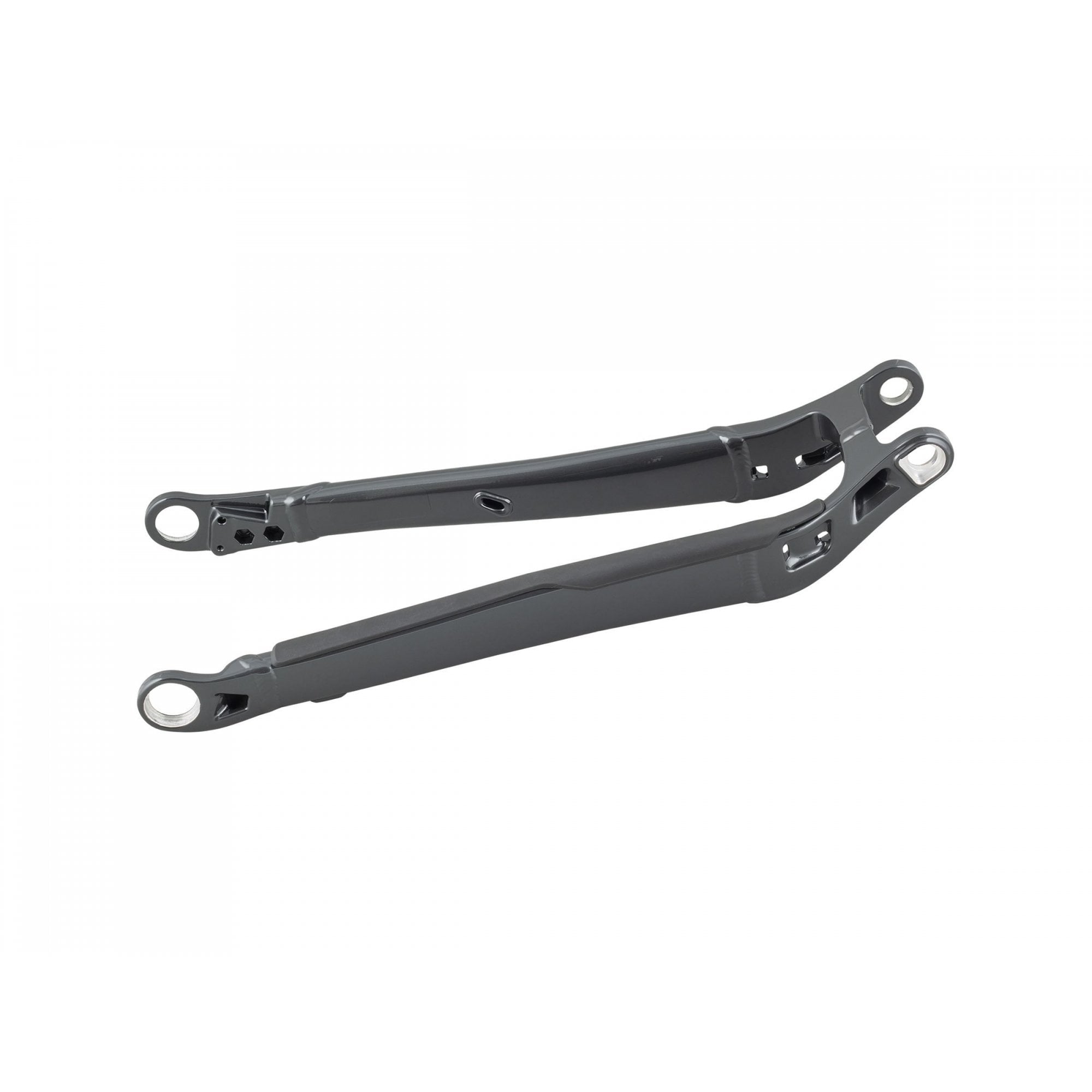 Trek Rail 9 29 aluminum chainstay frame spare for durable bike support, featuring black metal construction and mounting points.