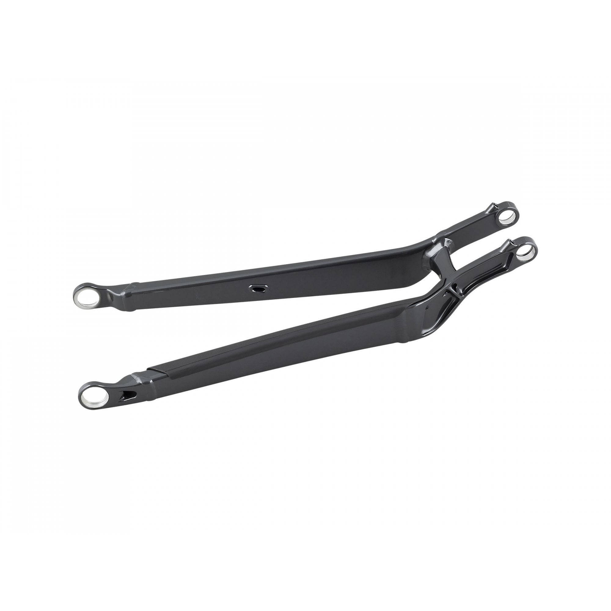 Trek Top Fuel 29 aluminum chainstays for 2020-2021 mountain bike frame replacement, showing metal components and branding.