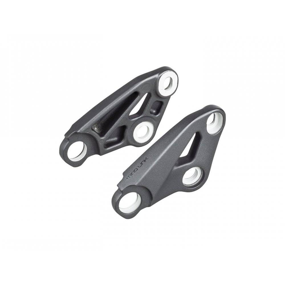 Trek Top Fuel 29 rocker link for suspension frame, close-up of black bike component for mountain bike performance.