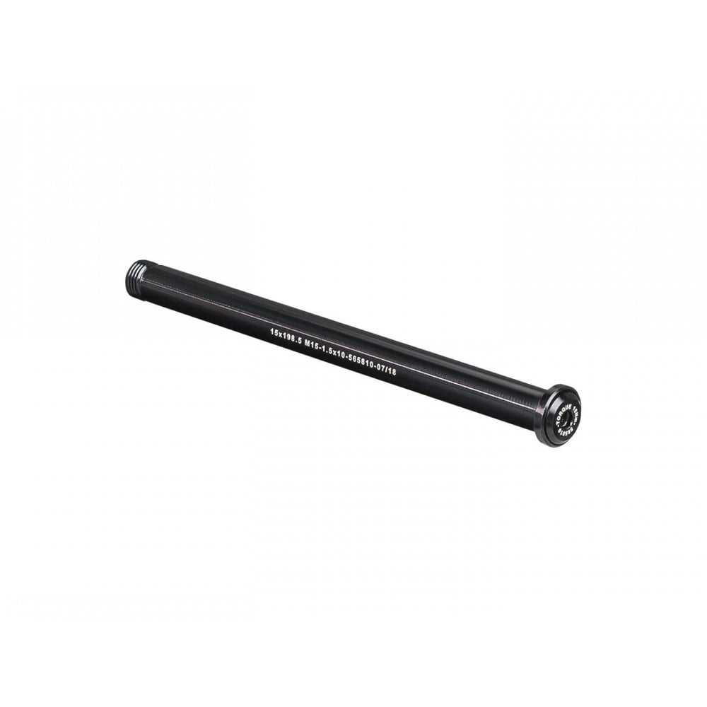 Bontrager Switch Lever Front Thru-Axle 198mm black with 6mm hex key compatibility for bike components.