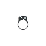 Bontrager carbon friendly bike seatpost clamp, secure component for bike seatpost adjustment and spares, black metal finish.