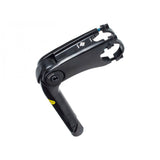 Bontrager Blendr adjustable quill stem for threaded forks with 64° angle, shown attached to a bicycle handlebar.