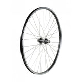 Bontrager Connection 700C MTB wheel with double-wall rim and Schrader valve, suitable for mountain biking components.