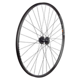 Bontrager 700C rear mountain bike wheel with 6-bolt disc brake, black 32H rim, designed for MTB riding.