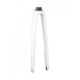 Trek Domane SL 700C road bike fork components, black and silver, designed for precise steering and riding comfort.