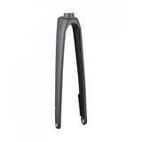 Trek Domane SLR 700C road bike fork components with precise steering and control, shown in a close-up image.