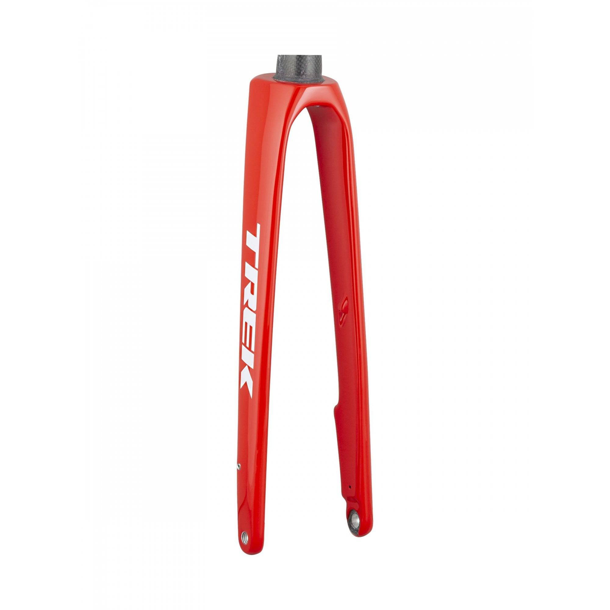Trek 2021 Domane SLR 700C Road Bike forks, lightweight bicycle components for precise steering and control.