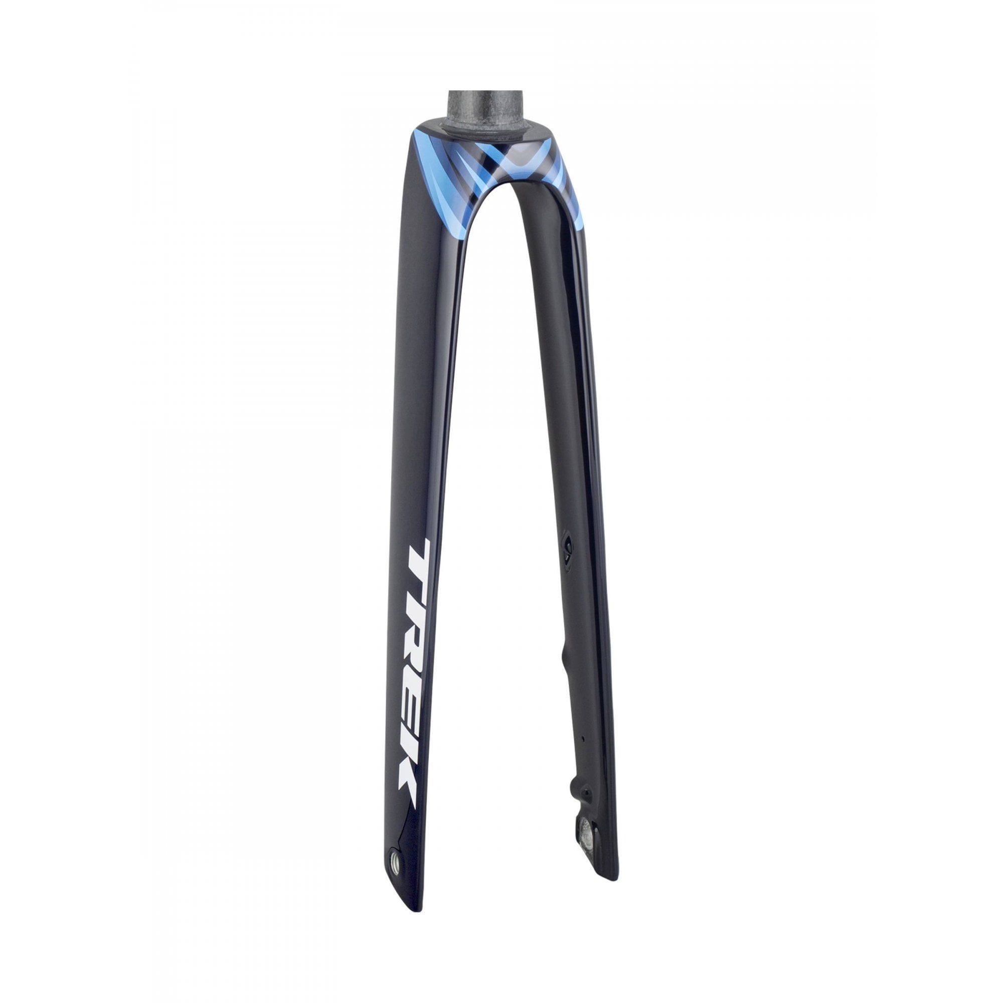 Trek Madone SLR 700C road bike component with rigid forks for precise steering, featuring lightweight and aerodynamic design.