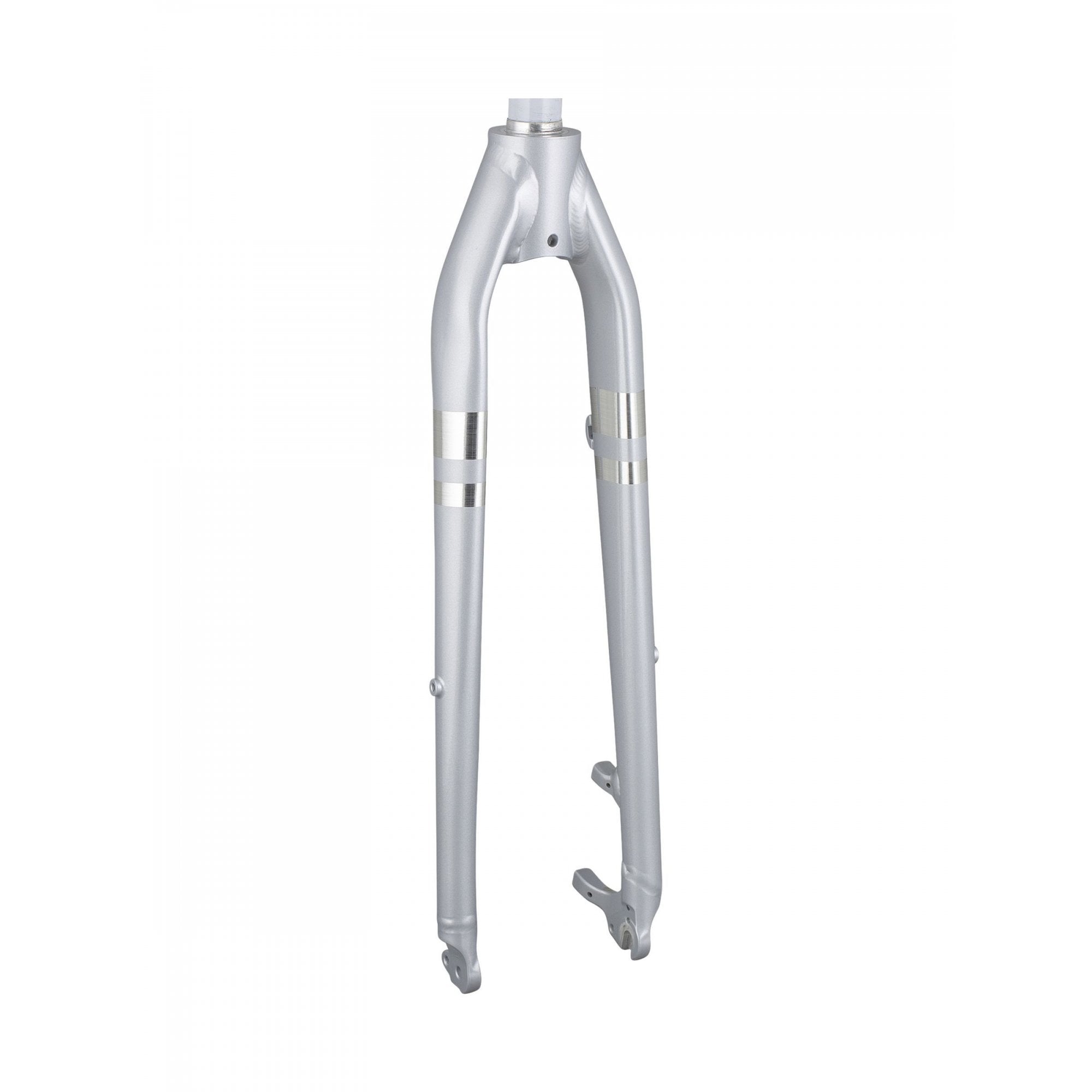 Trek Verve 2021 aluminum 700C disc brake fork for road bikes, showing a close-up of the black component with mounting points.