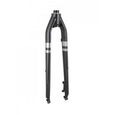 Trek Verve Steel 700C disc brake fork for road bikes, showing a close-up of the steel fork with disc brake mounts.