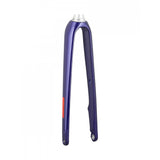 Trek Domane AL 2 700C road bike disc brake forks with smooth steering, shown in close-up detail of the bike component.