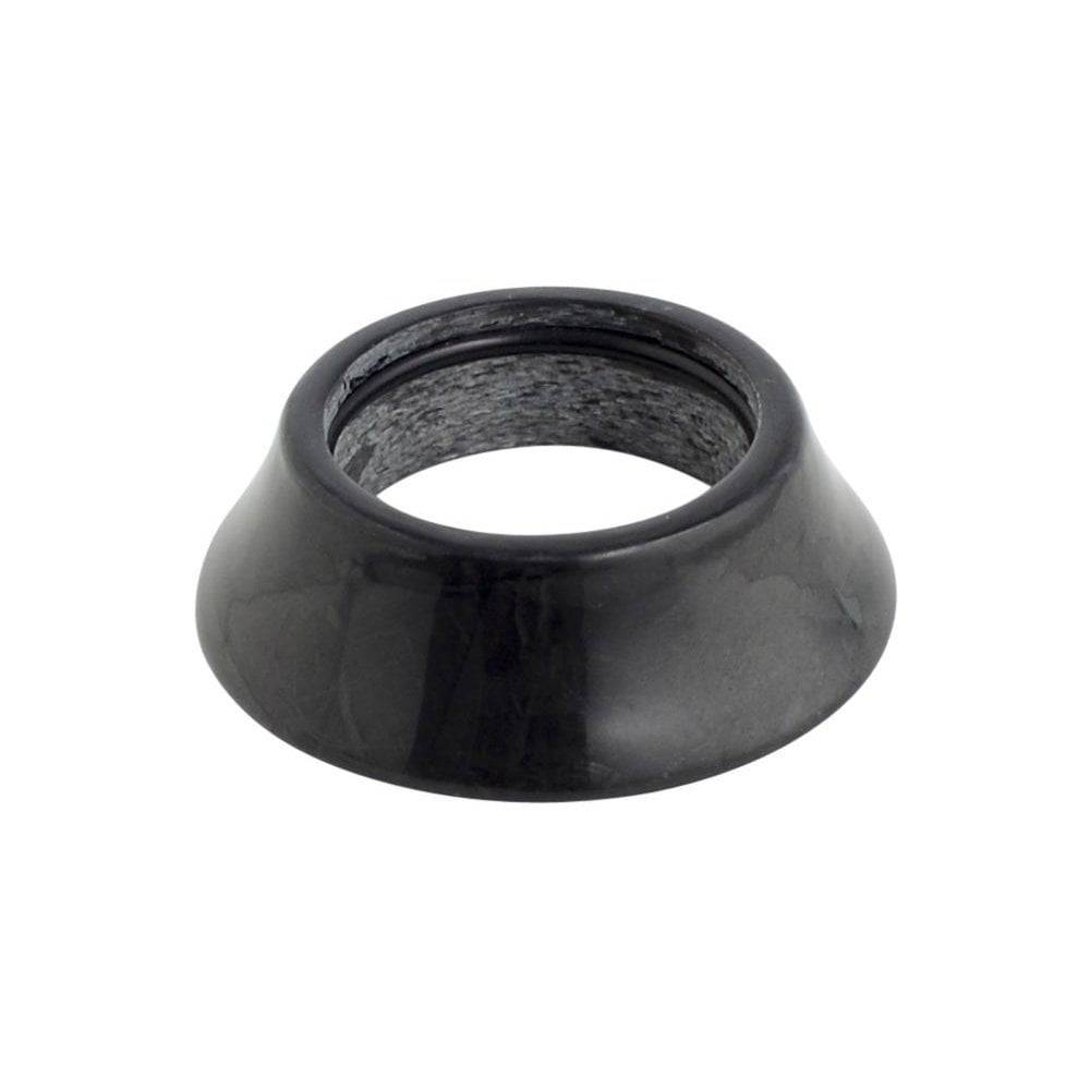 Trek Domane SLR carbon headset top cover for front IsoSpeed system, bike frame component, black and carbon finish