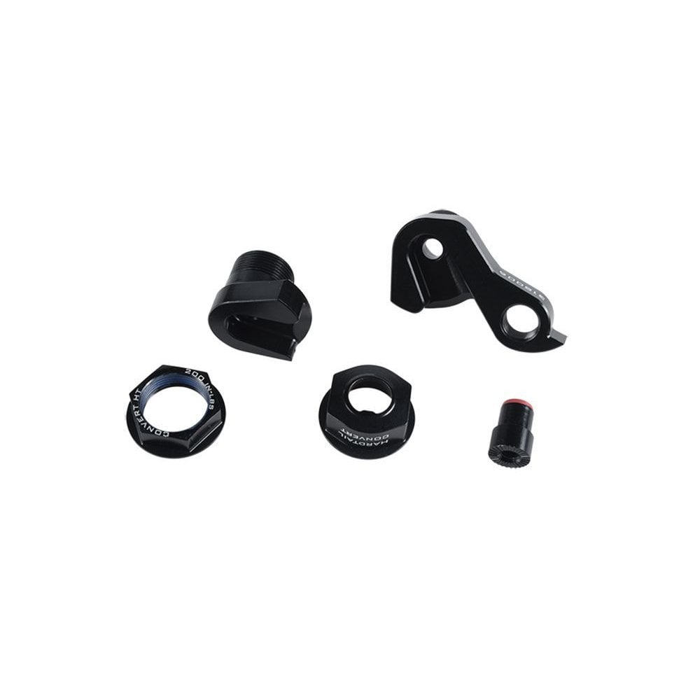 Trek Convert hardtail rear derailleur dropout hanger kit for bike components, silver metal replacement part.