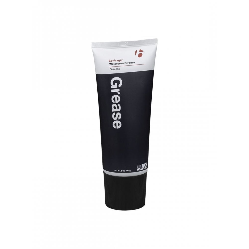 Bontrager bicycle grease lubricant for waterproof, low friction bike maintenance, compatible with carbon fiber components.