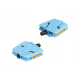 Trek Kids' large flat platform pedals with 9/16-inch UltraViolet color, designed for children's bikes, durable and easy to grip.