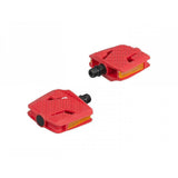 Trek Kids' small flat platform pedals for children's bikes, durable bike components with textured surface for grip.