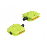 Trek Kids' small flat platform pedals for children's bikes, durable bicycle component with a wide grip surface.