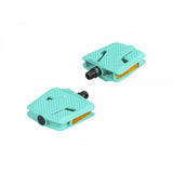 Trek Kids' small flat platform pedals for children's bikes, durable bike components with textured grip for safe riding.