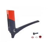 Trek Madone SLR painted Viper Red and Navy Smoke aerodynamic seatpost, lightweight cycling component with sleek design.