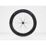 Bontrager Aeolus RSL 75 TLR disc road wheels with tubeless-ready carbon aero rim and aerodynamic design.